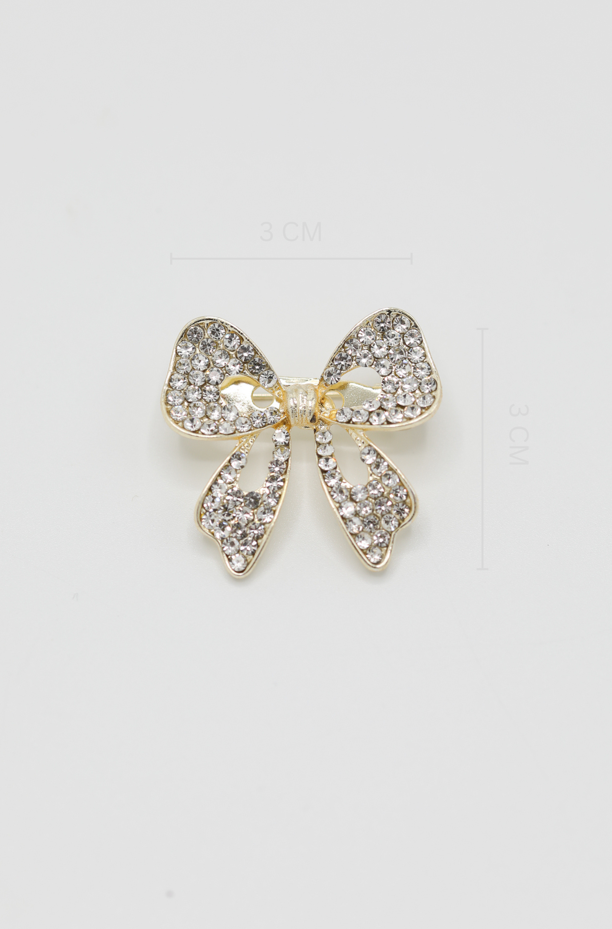 Silver Rhinestones & Gold Tone Brooch Pin