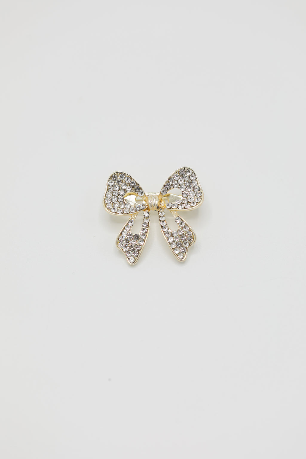 Silver Rhinestones & Gold Tone Brooch Pin