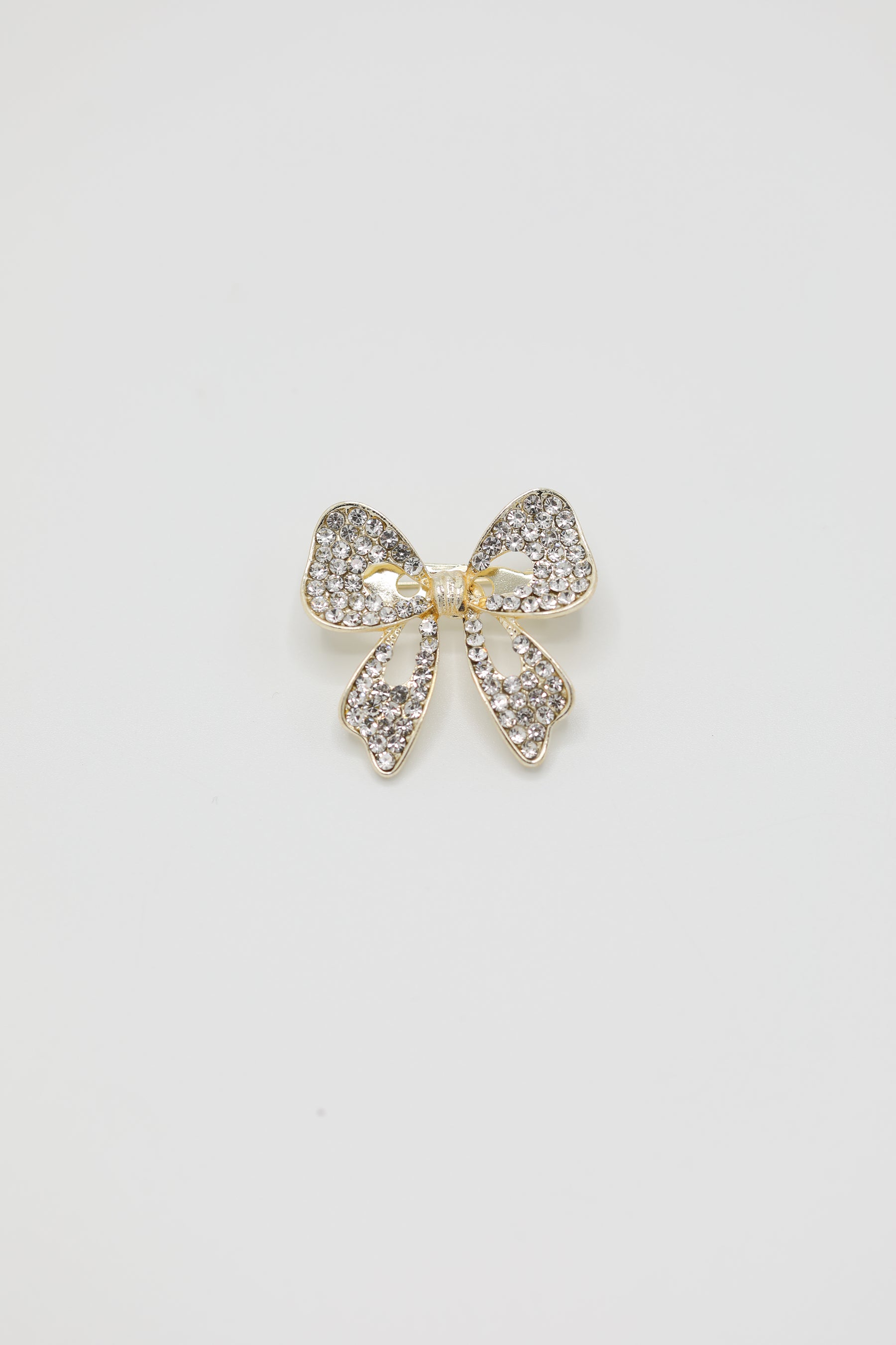 Silver Rhinestones & Gold Tone Brooch Pin