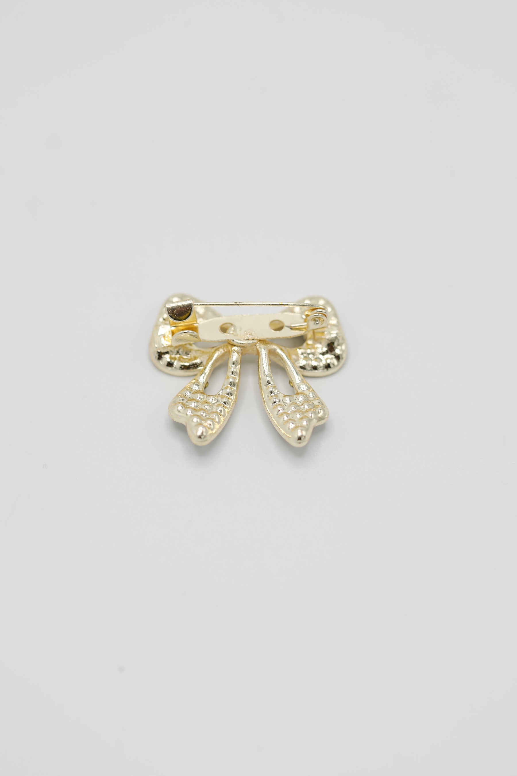 Silver Rhinestones & Gold Tone Brooch Pin