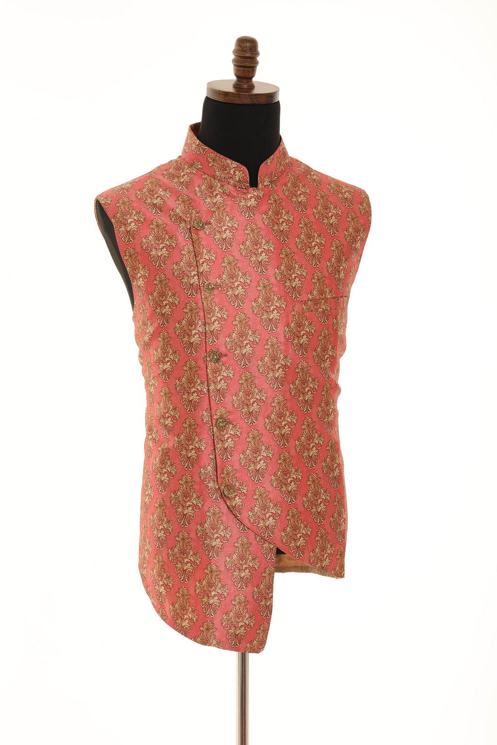 Men's Peach with with beige motifs Jacket