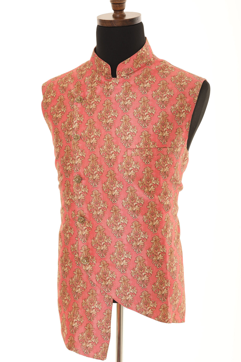 Men's Peach with with beige motifs Jacket
