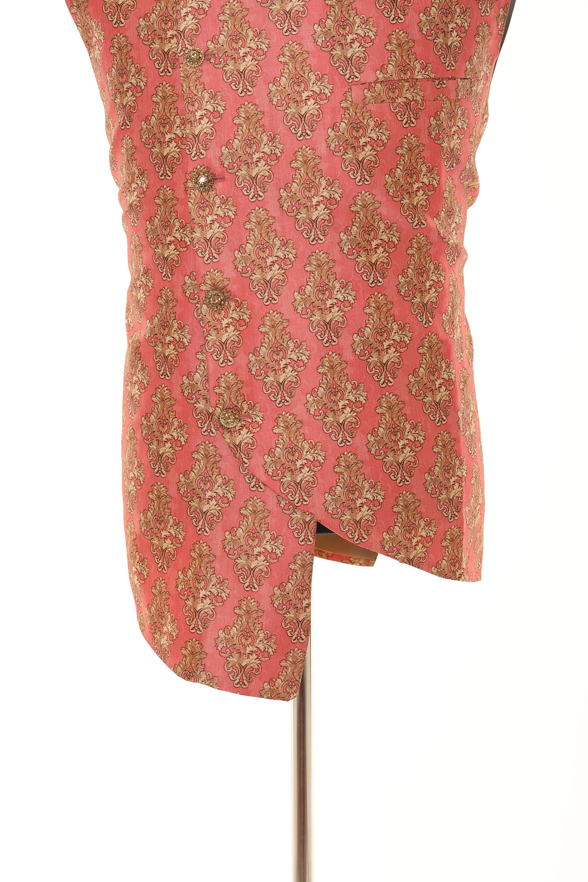 Men's Peach with with beige motifs Jacket
