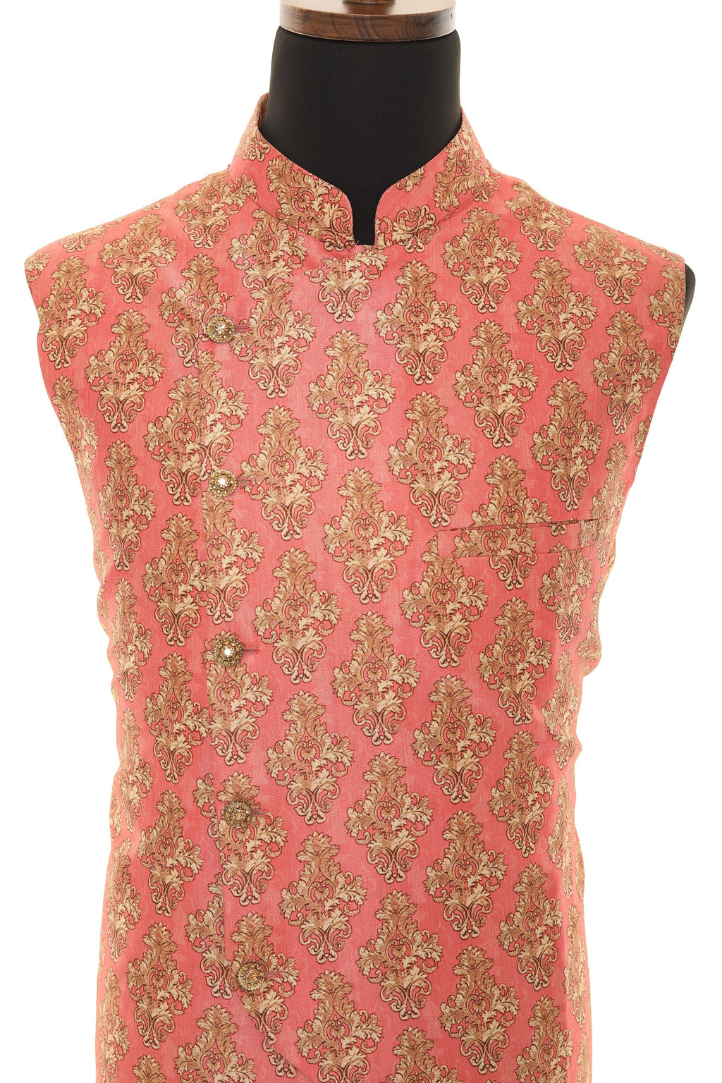 Men's Peach with with beige motifs Jacket