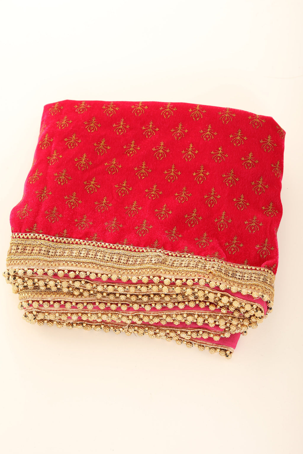 Unisex Indian Fancy Fuchsia Pink Velvet Shawl