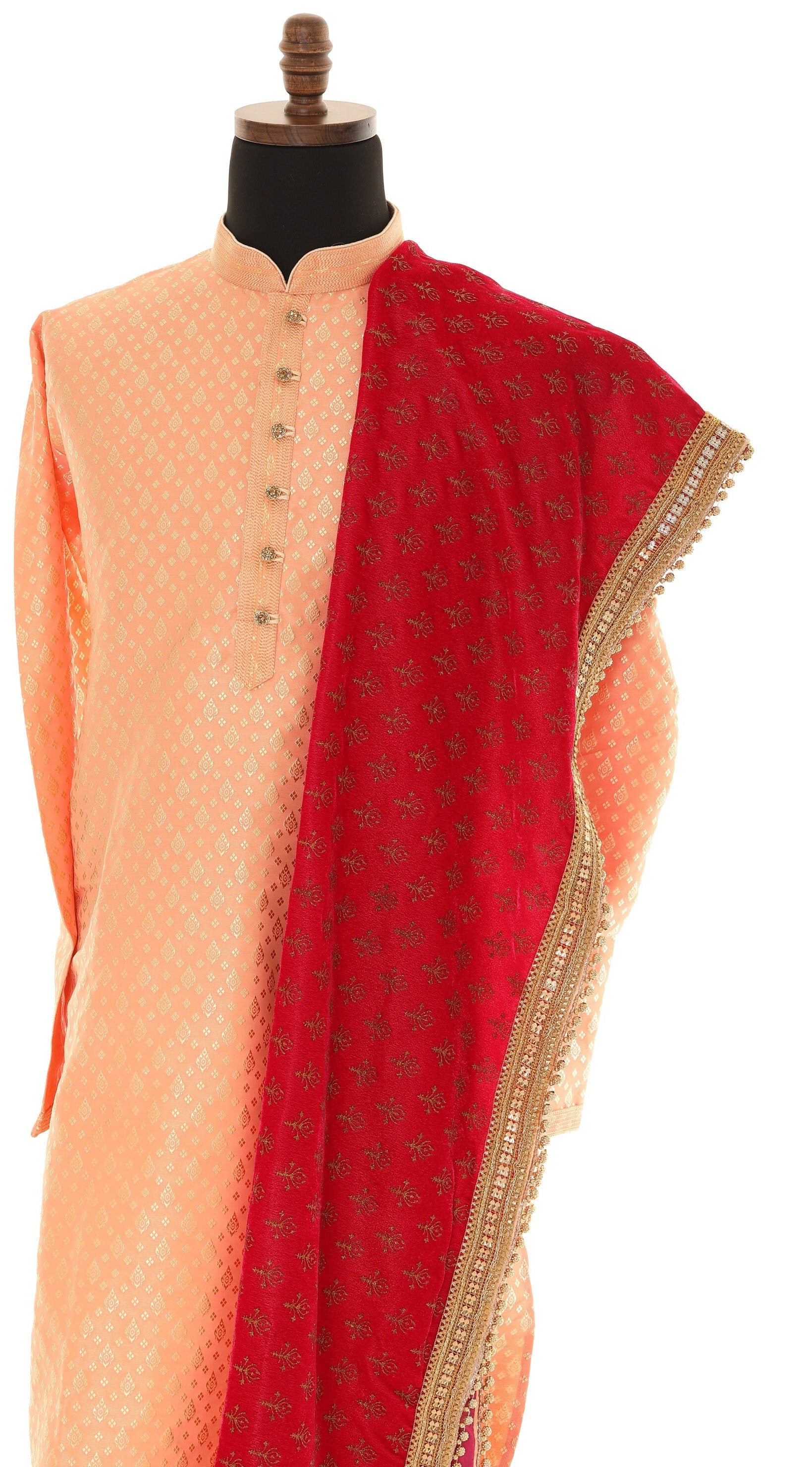 Unisex Indian Fancy Fuchsia Pink Velvet Shawl