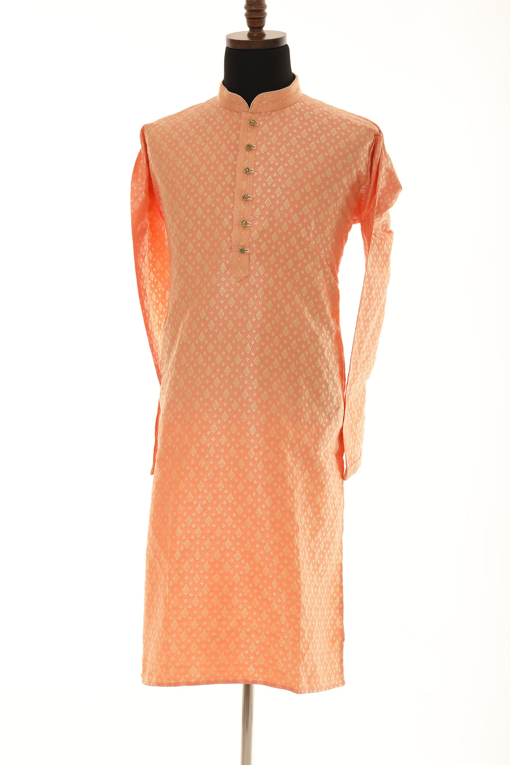 Men's Readymade Kurta Pajama In Peach