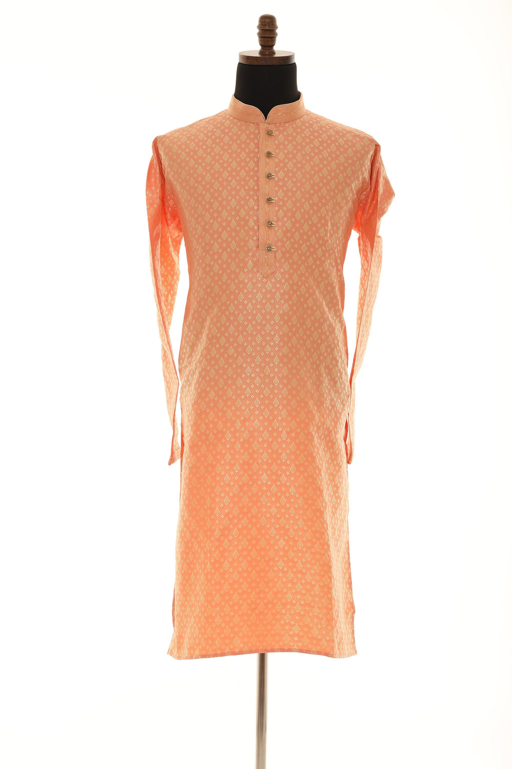 Men's Readymade Kurta Pajama In Peach