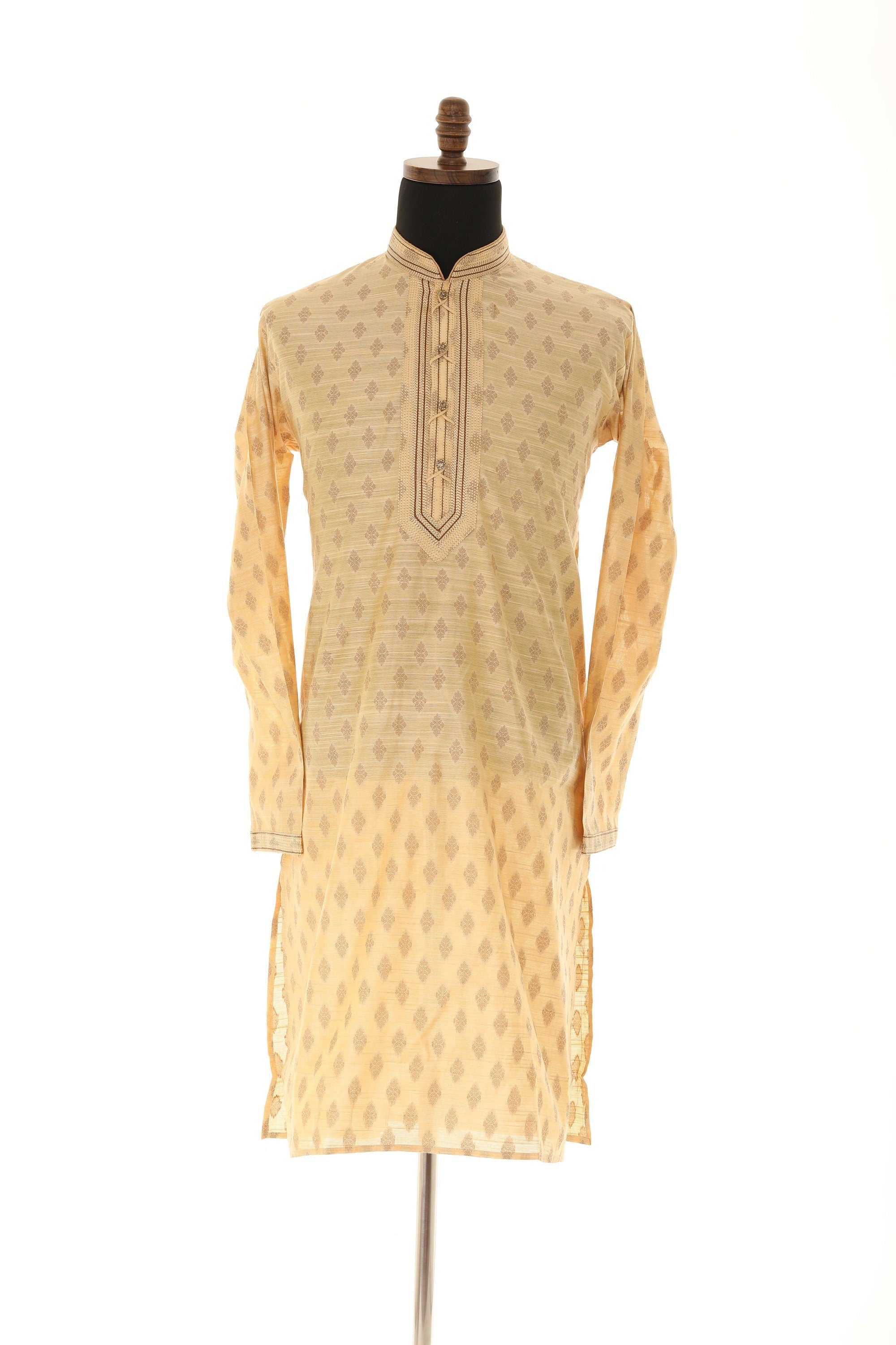 Men's Readymade Kurta Pajama In Beige