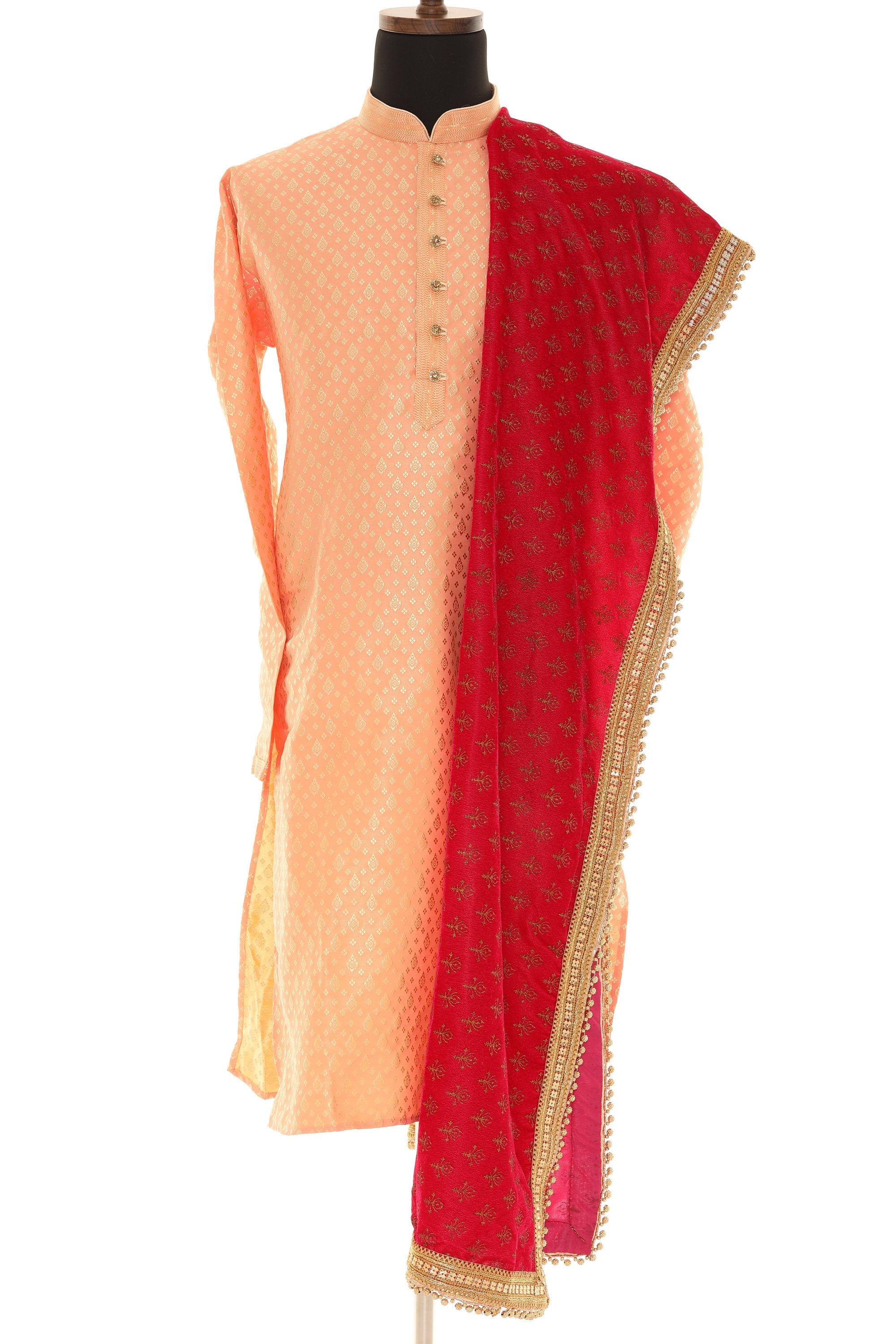Unisex Indian Fancy Fuchsia Pink Velvet Shawl