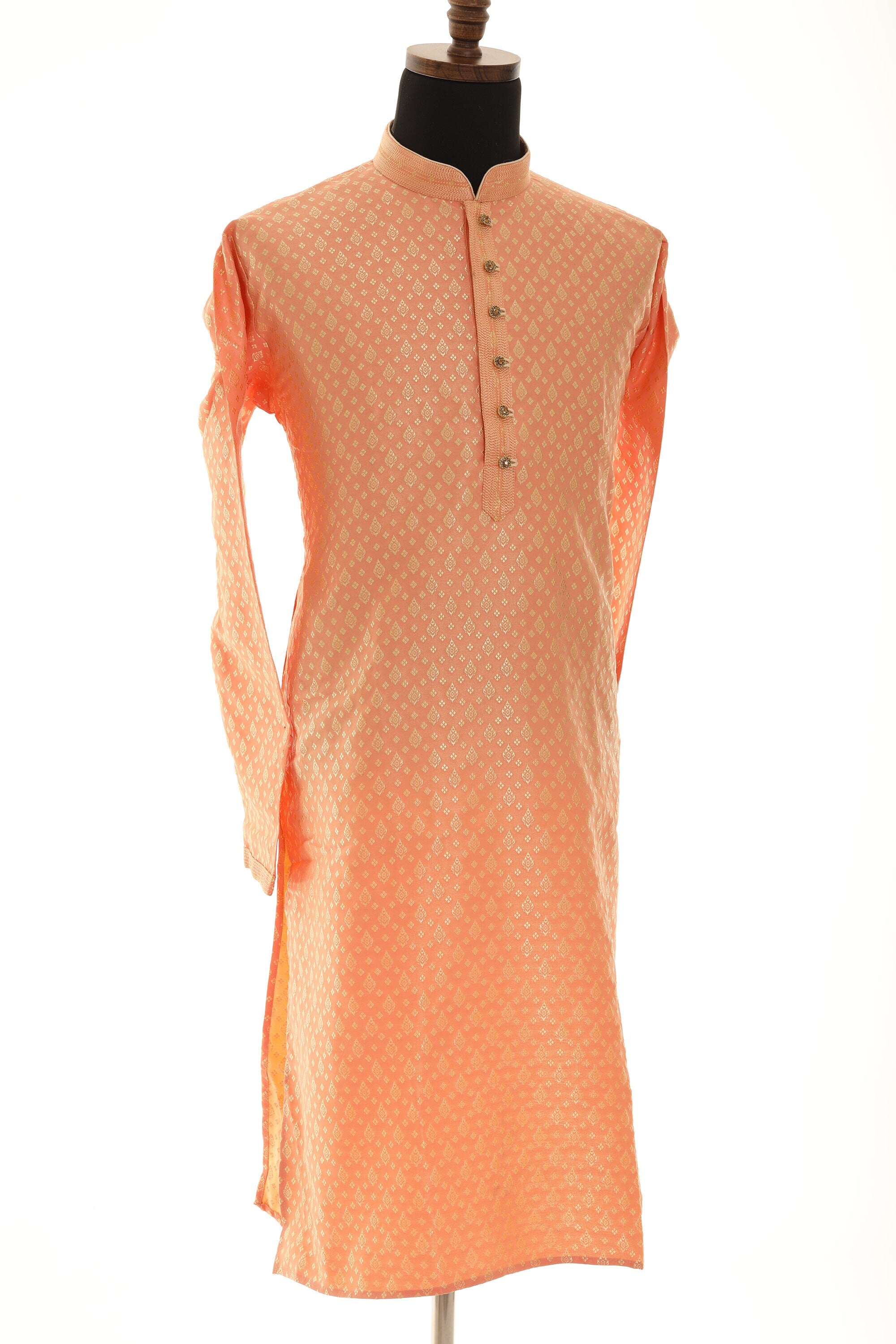 Men's Readymade Kurta Pajama In Peach