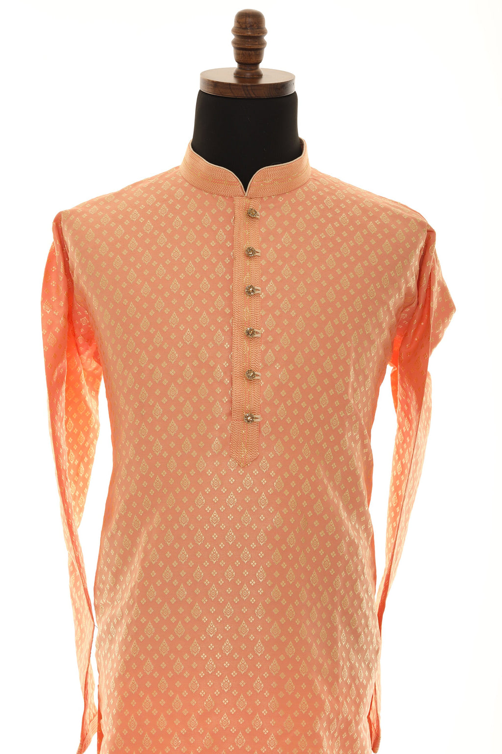 Men's Readymade Kurta Pajama In Peach