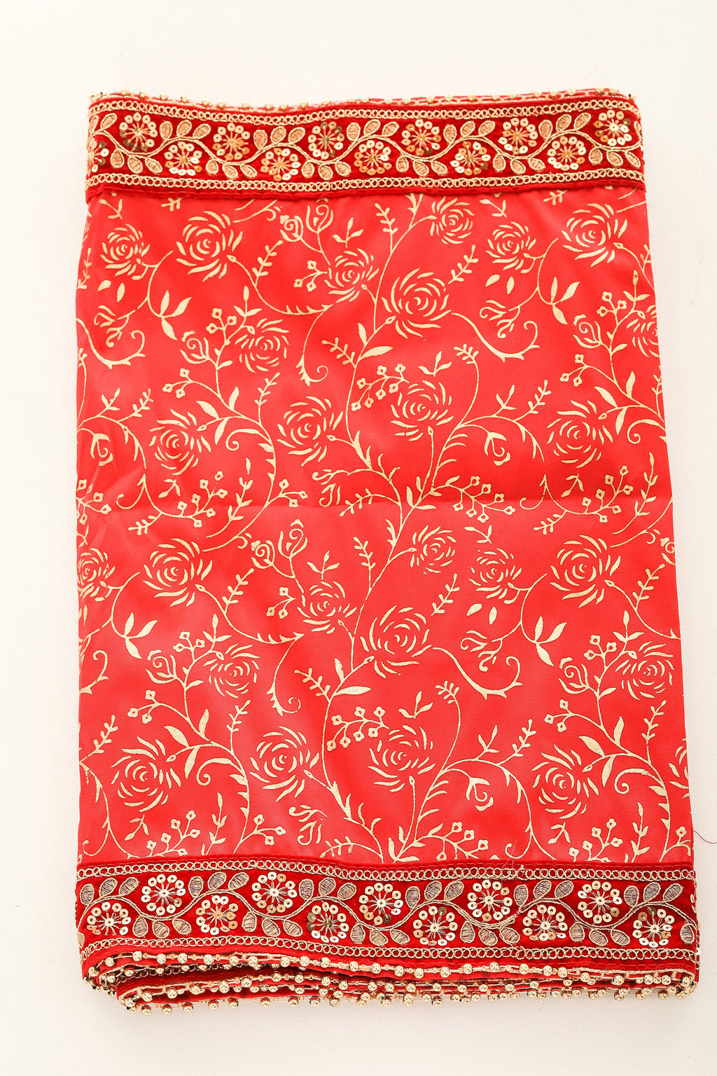 Regal Red Groom Turban with Paisley Brooch and Matching Scarf
