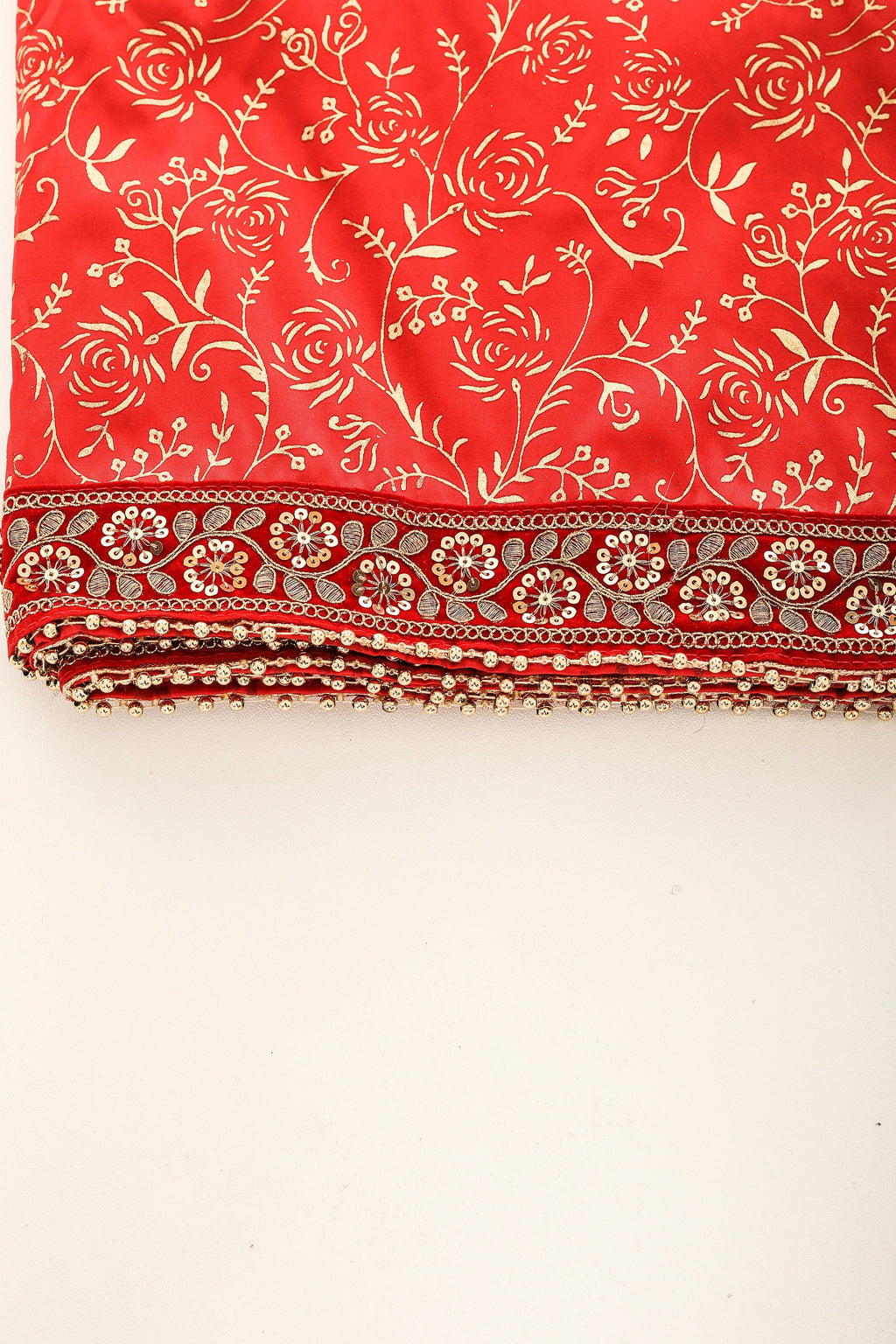 Regal Red Groom Turban with Paisley Brooch and Matching Scarf