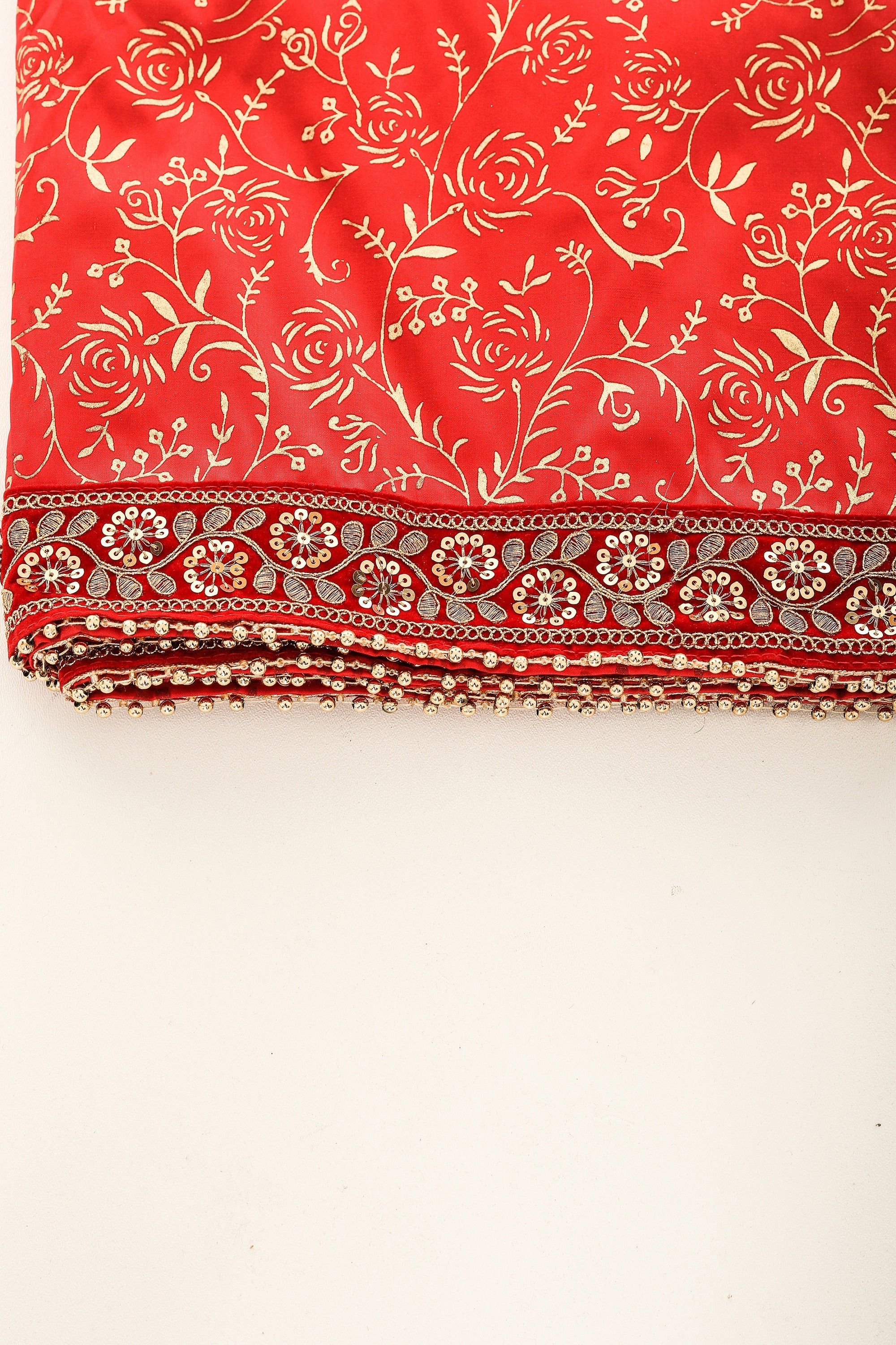 Regal Red Groom Turban with Paisley Brooch and Matching Scarf
