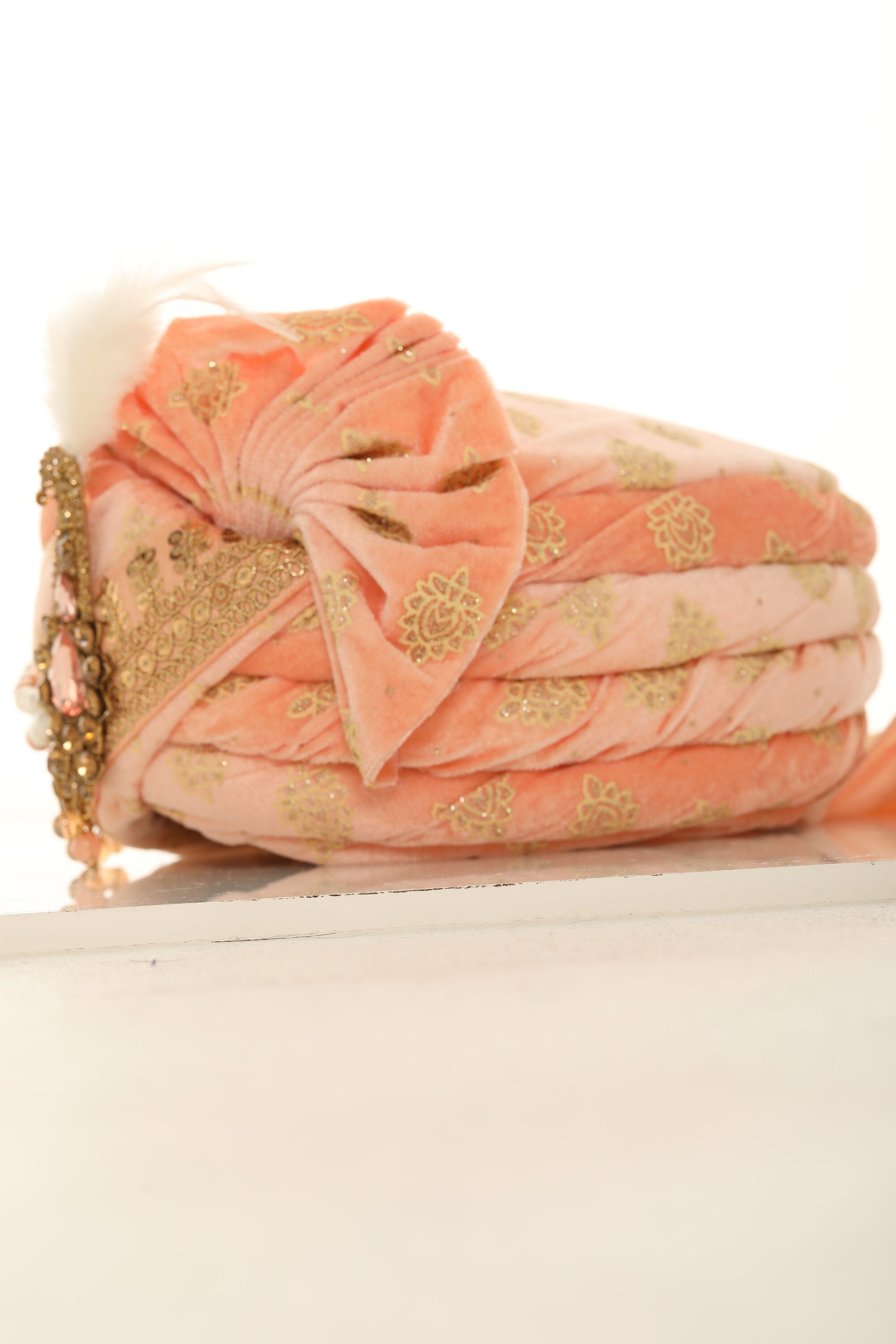 Velvet Groom Turban and Matching Velvet Scarves