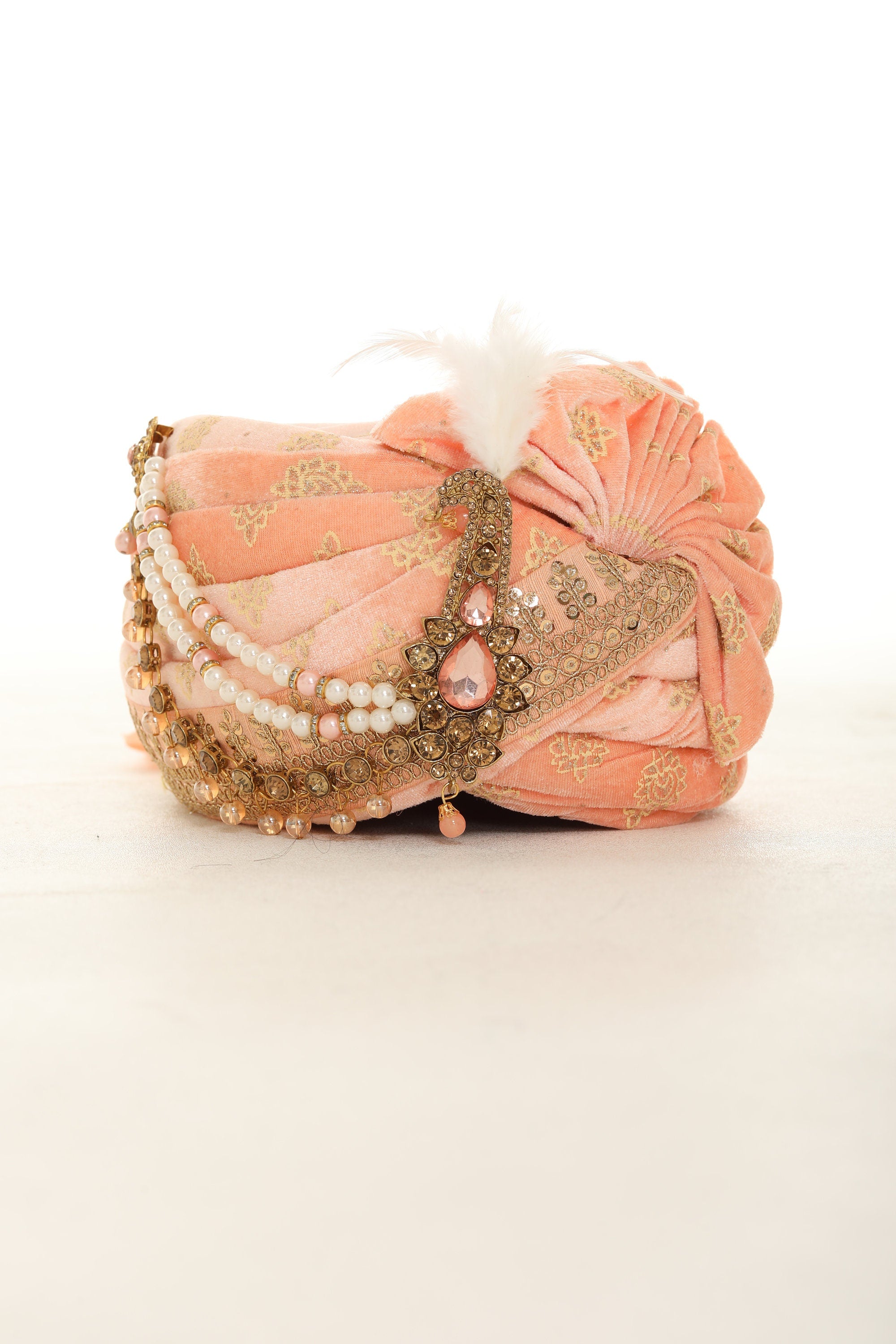 Velvet Groom Turban and Matching Velvet Scarves