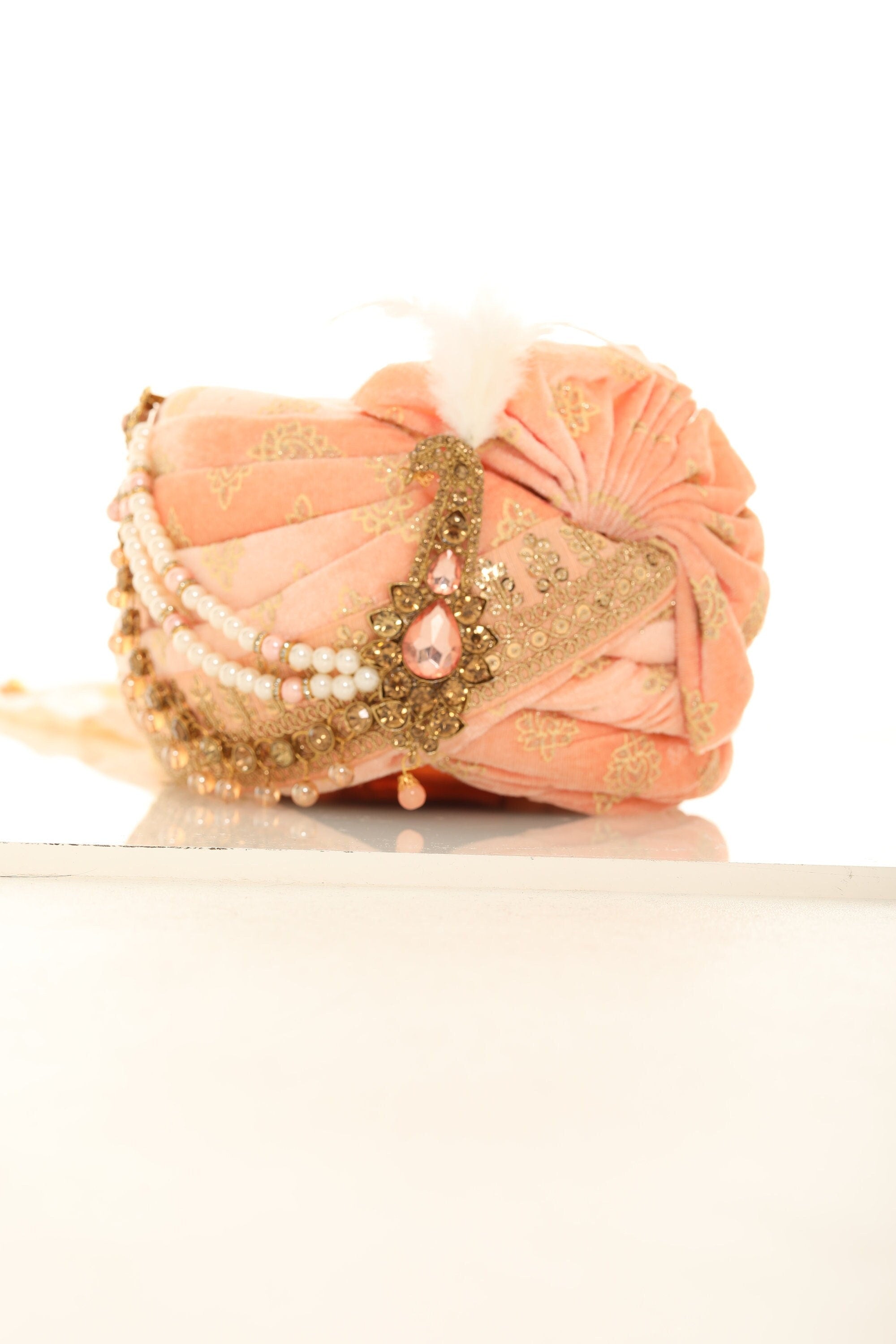Velvet Groom Turban and Matching Velvet Scarves