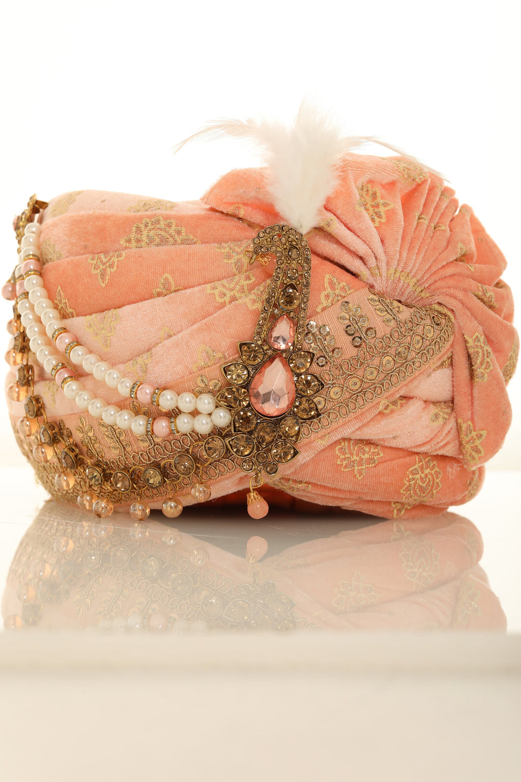 Velvet Groom Turban and Matching Velvet Scarves