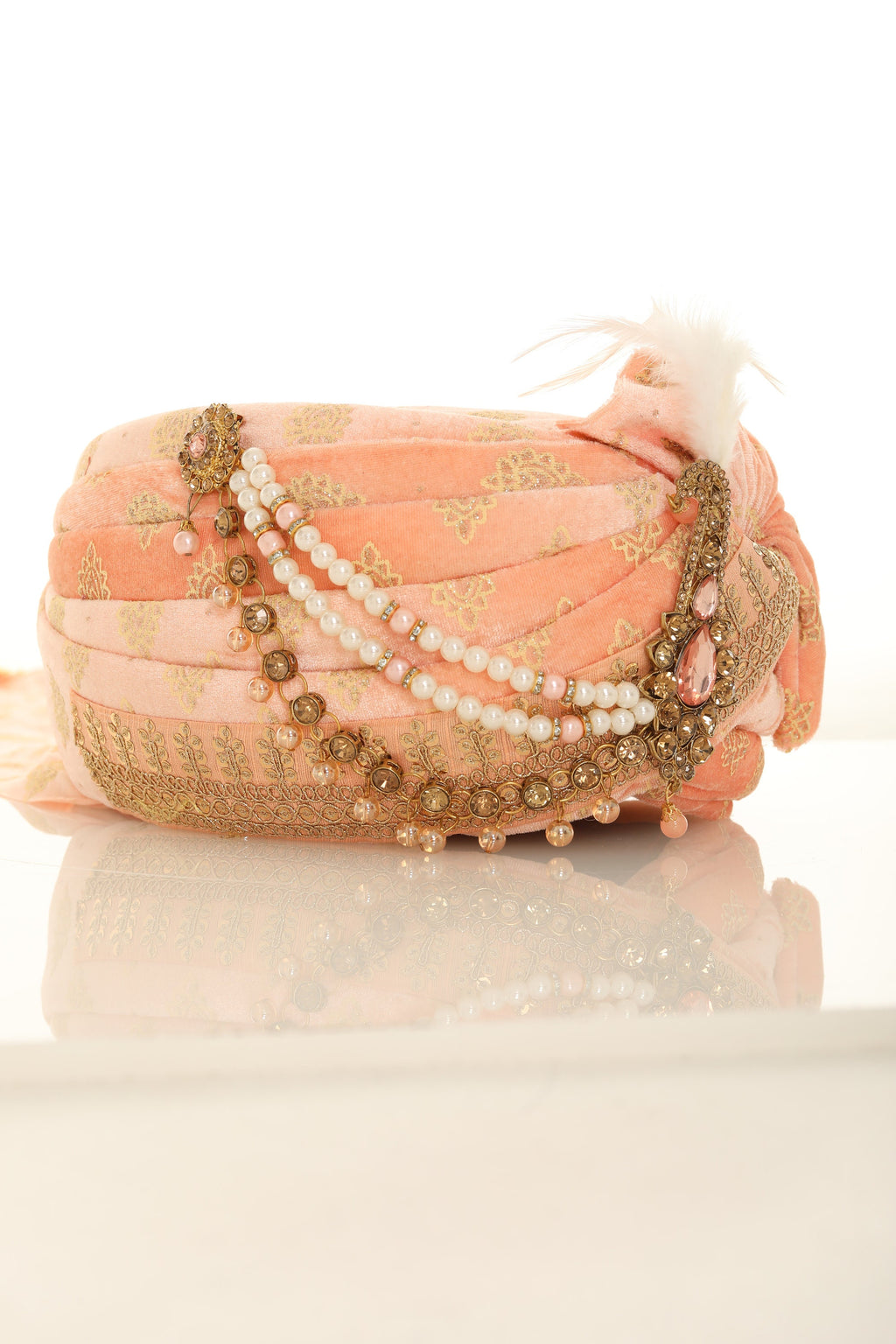 Velvet Groom Turban and Matching Velvet Scarves