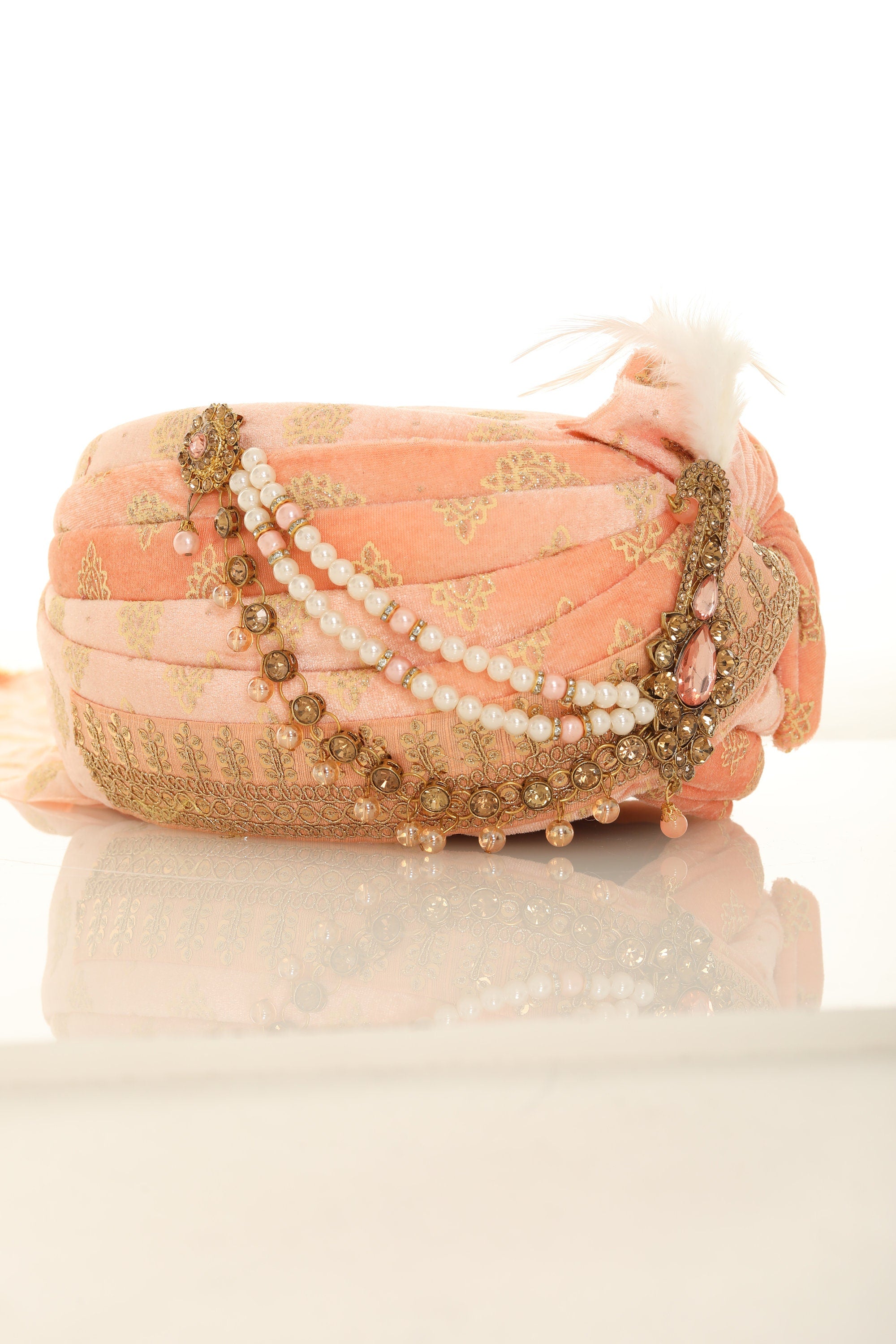 Velvet Groom Turban and Matching Velvet Scarves