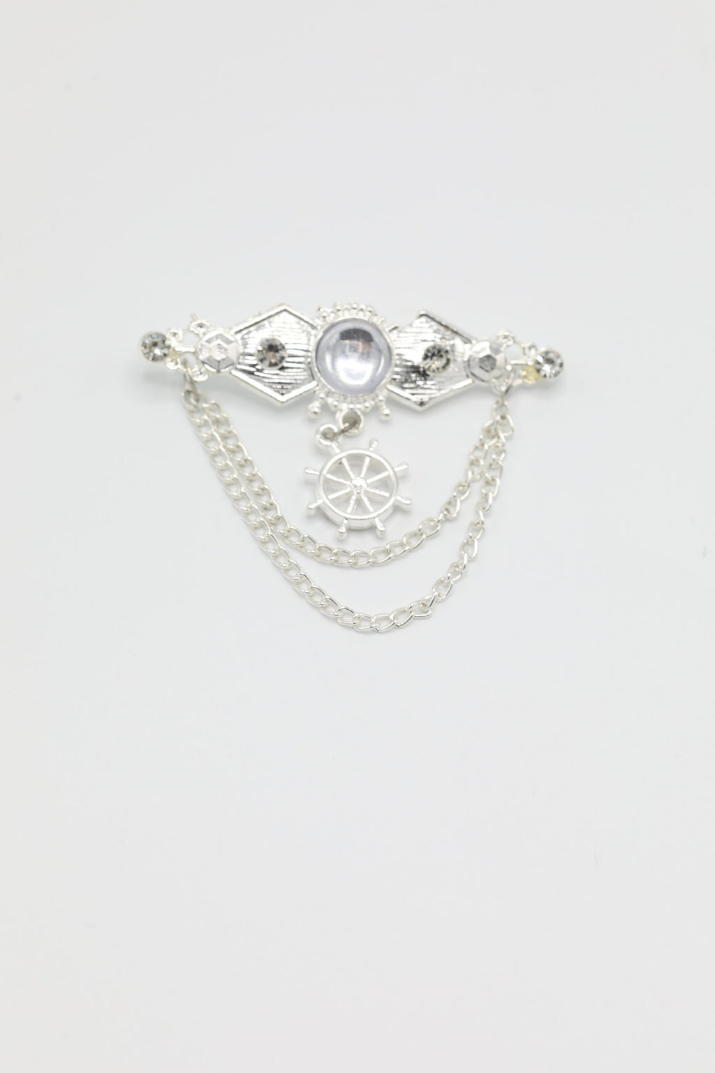 Regal Elegance: Men's Silver Brooch for Jackets and Sherwanis