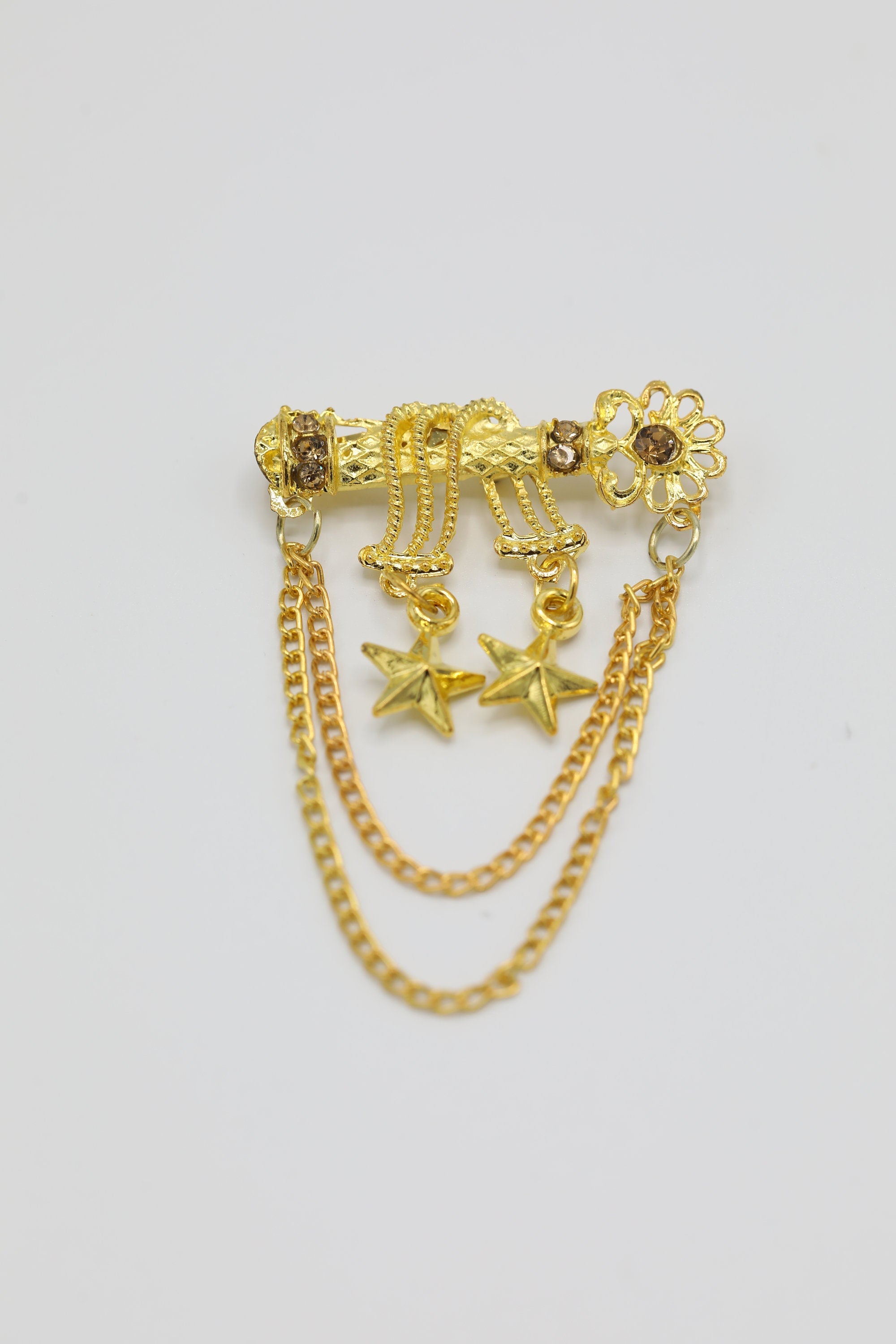 Men's Gold Brooch for Jackets and Sherwanis