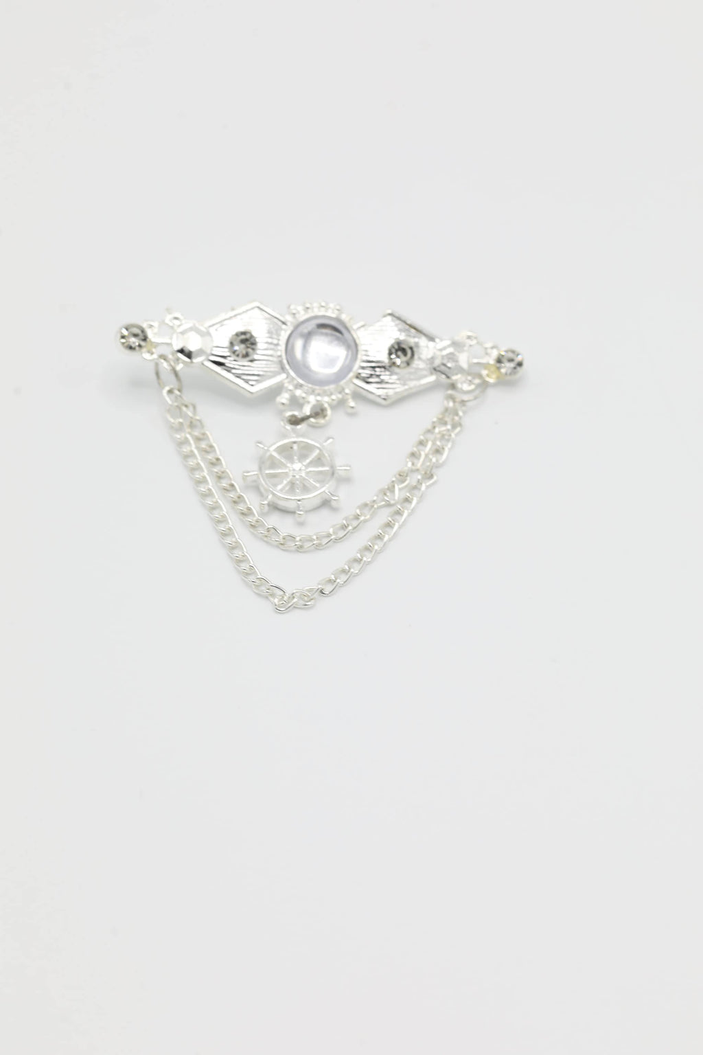 Regal Elegance: Men's Silver Brooch for Jackets and Sherwanis