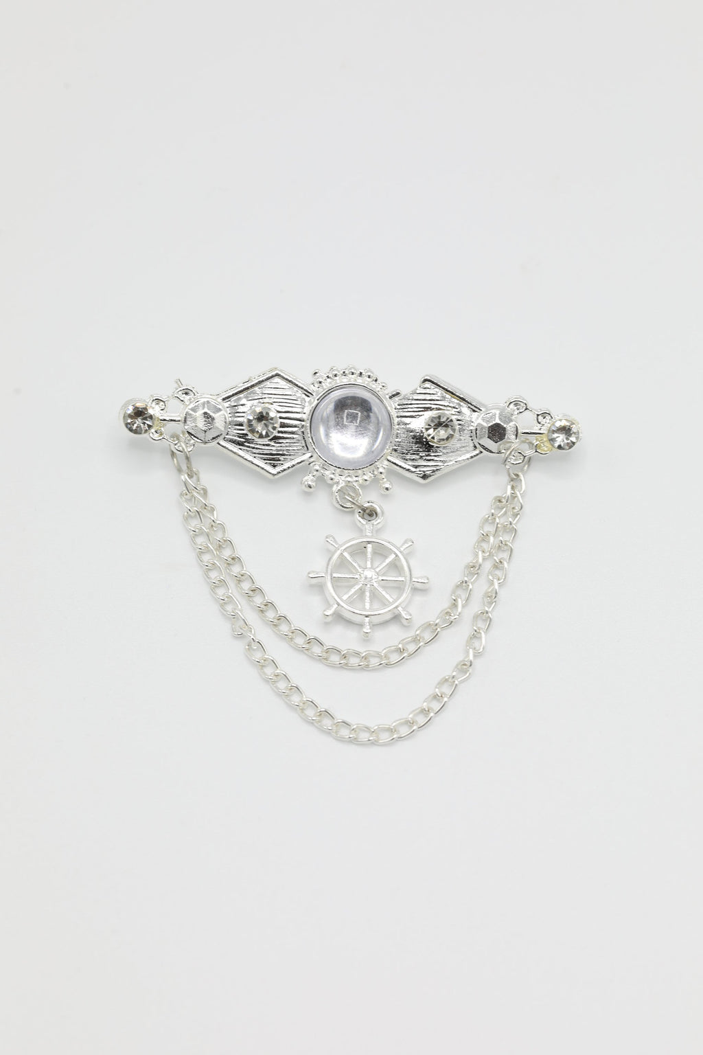 Regal Elegance: Men's Silver Brooch for Jackets and Sherwanis