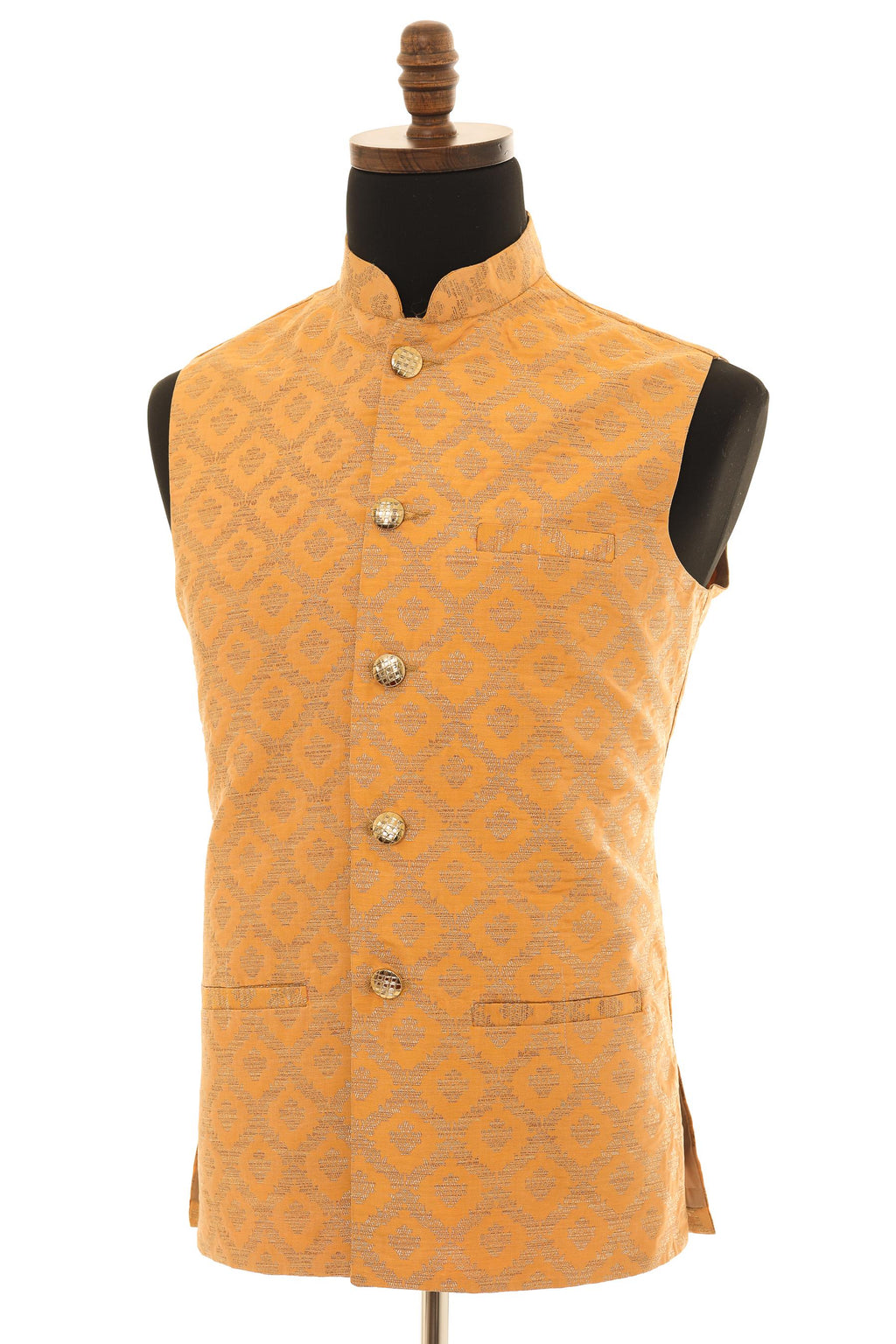 Men's Soft Yellow Nehru Jacket