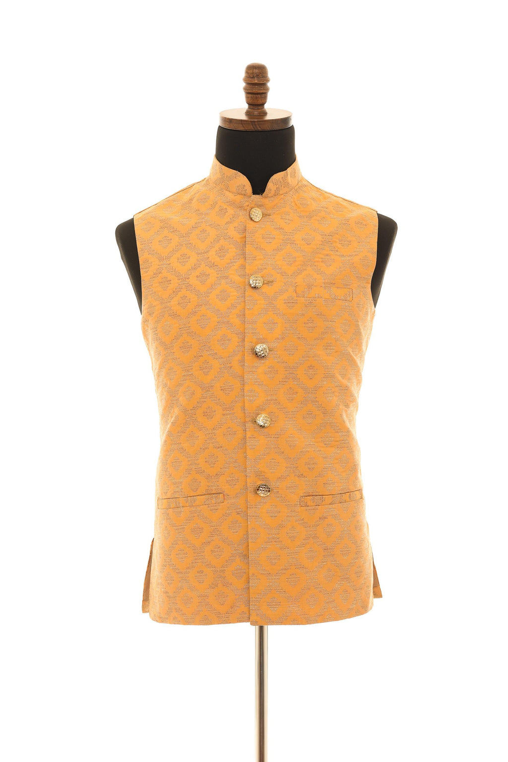 Men's Soft Yellow Nehru Jacket