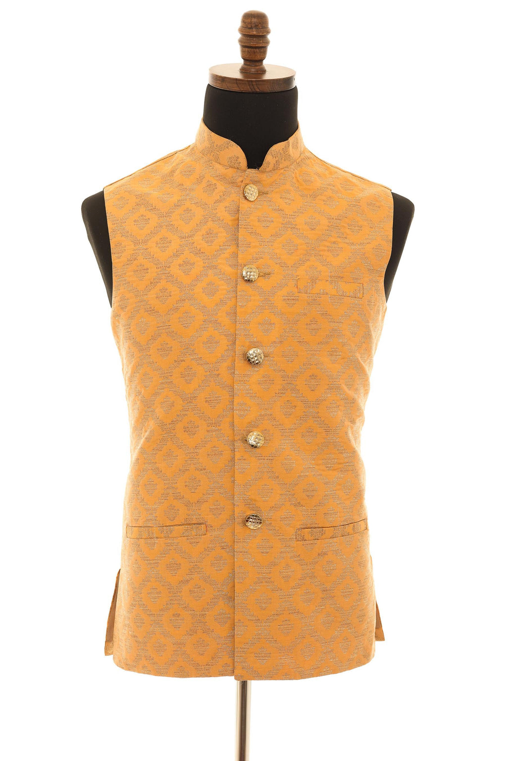 Men's Soft Yellow Nehru Jacket