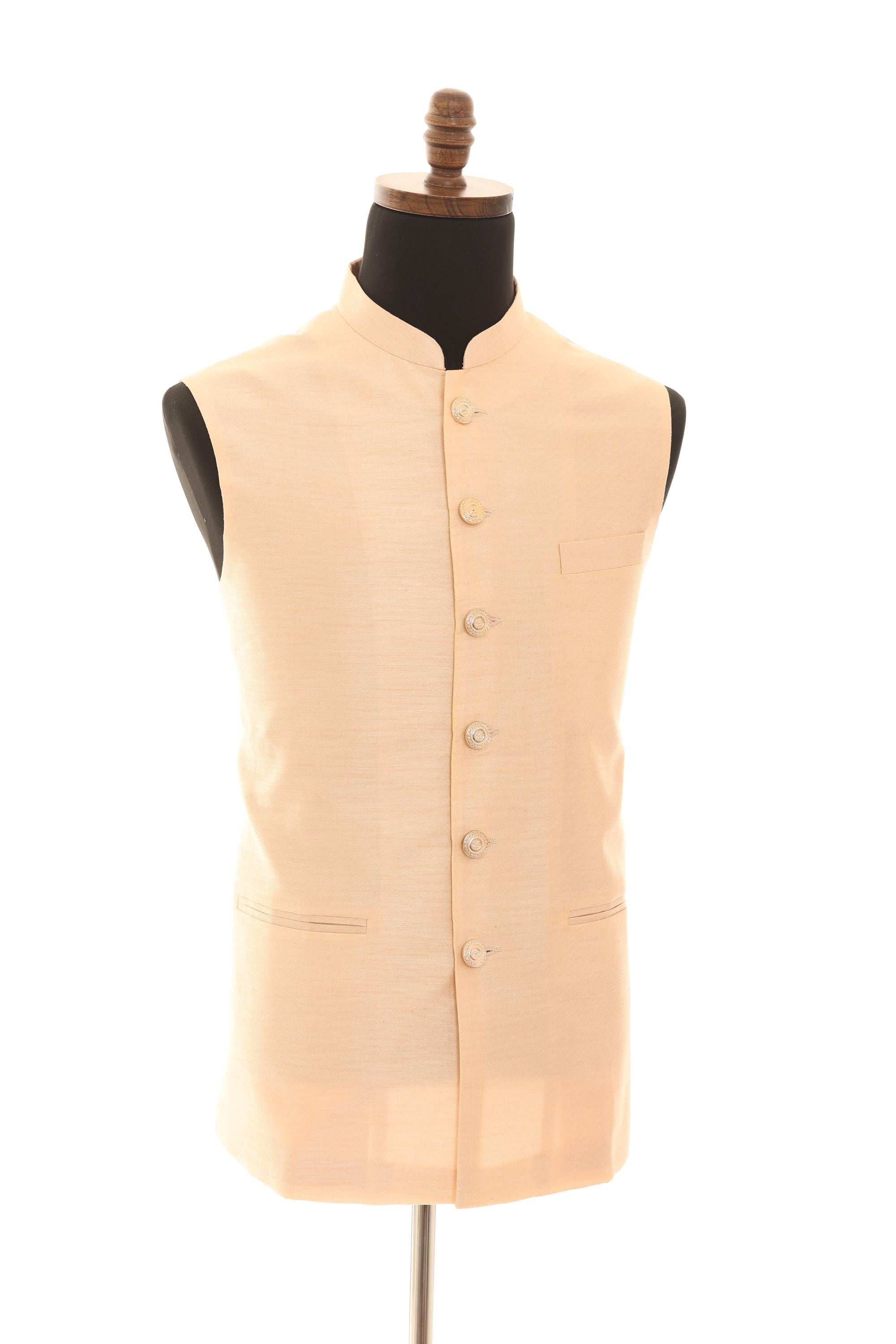 Mens Classic Beige Nehru Jacket