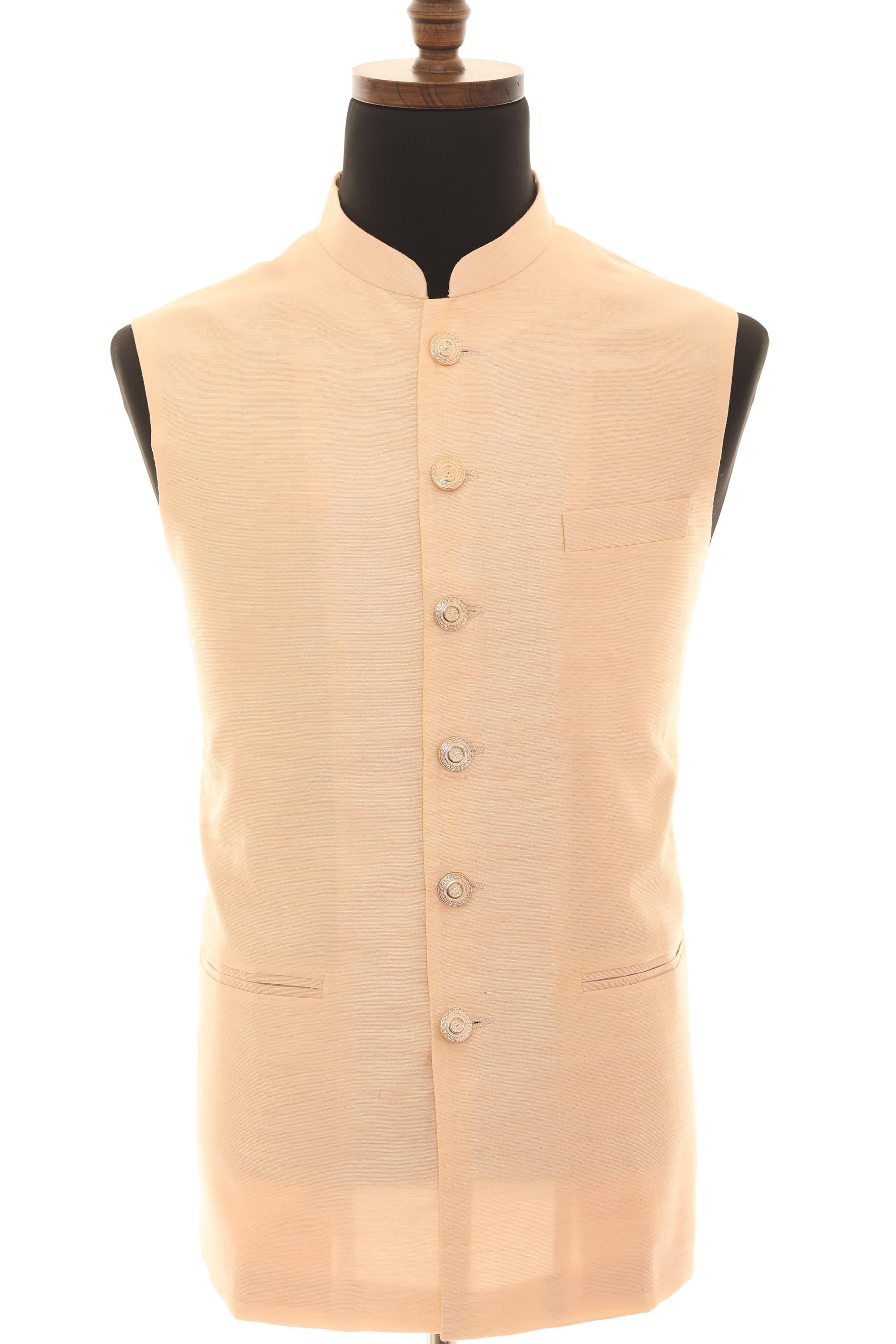 Mens Classic Beige Nehru Jacket