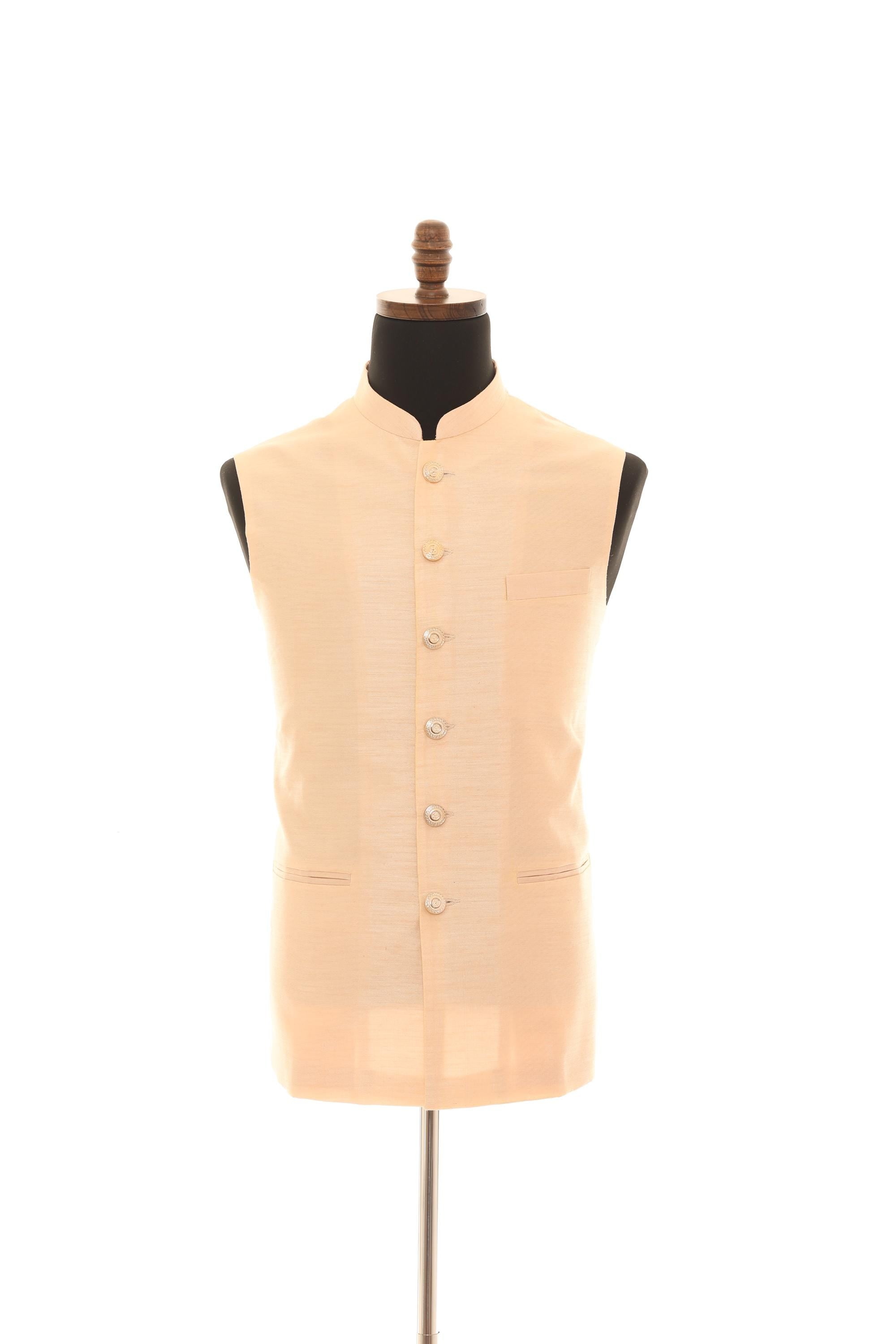 Mens Classic Beige Nehru Jacket