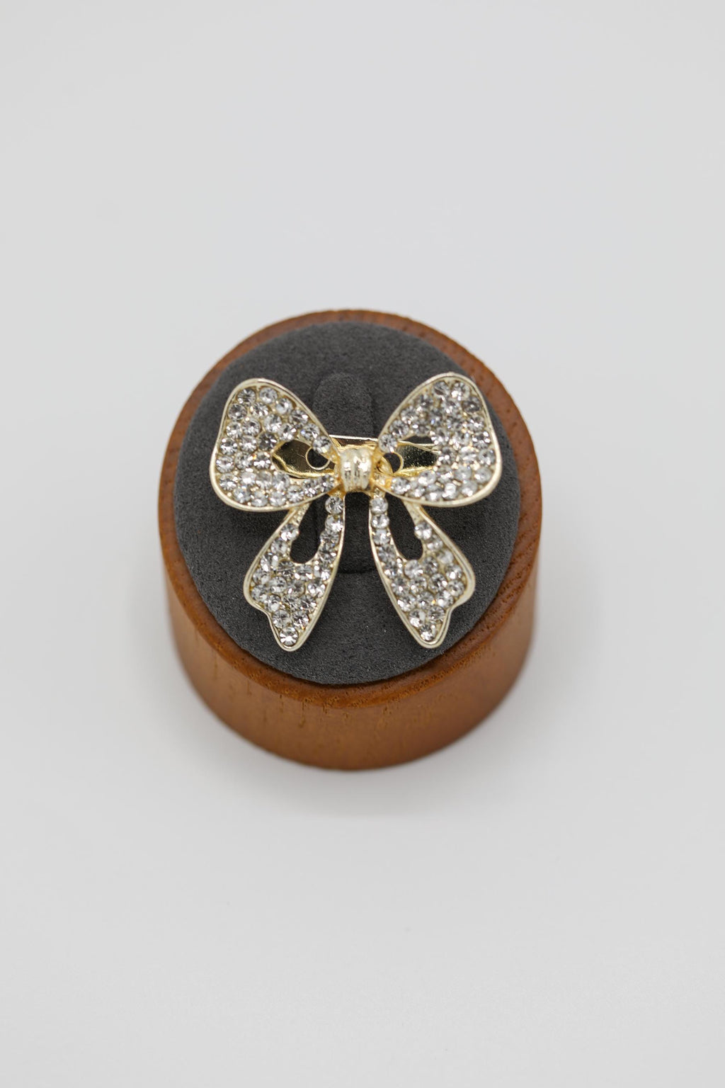 Gold Tone Rhinestone Brooch Pin for Men